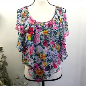 Yumi Kim 100% Silk Floral Top Sz XS